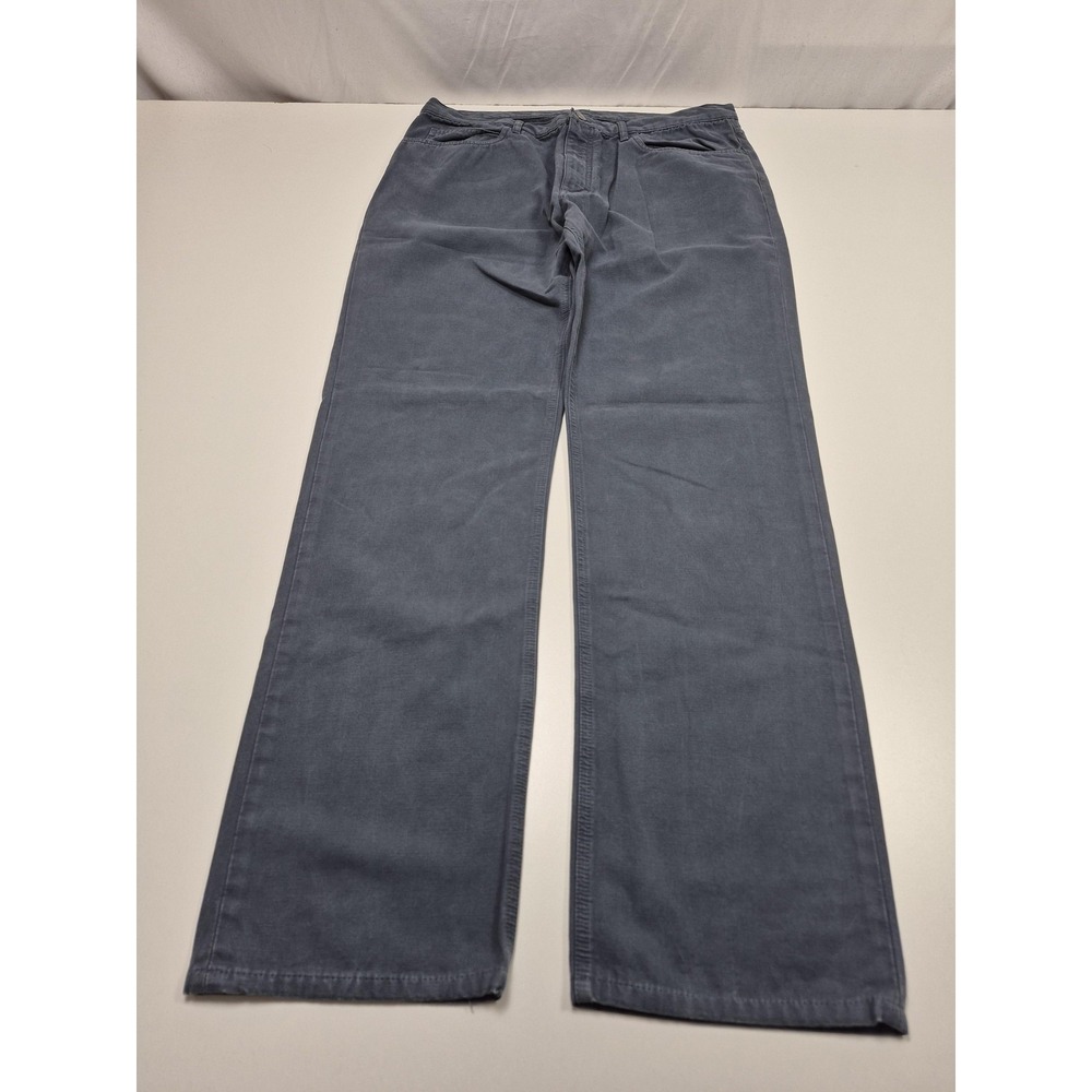 Loro Piana Pants Mens 38x34 Blue Cotton Canvas Chino Straight Italy Casual
